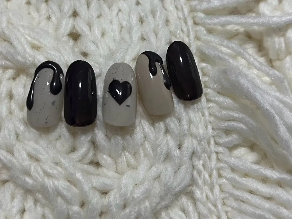 ネイル ジェルネイル 韓国ネイル メンズネイル パラジェル バレンタイン kiki nail たまプラーザのネイルデザイン