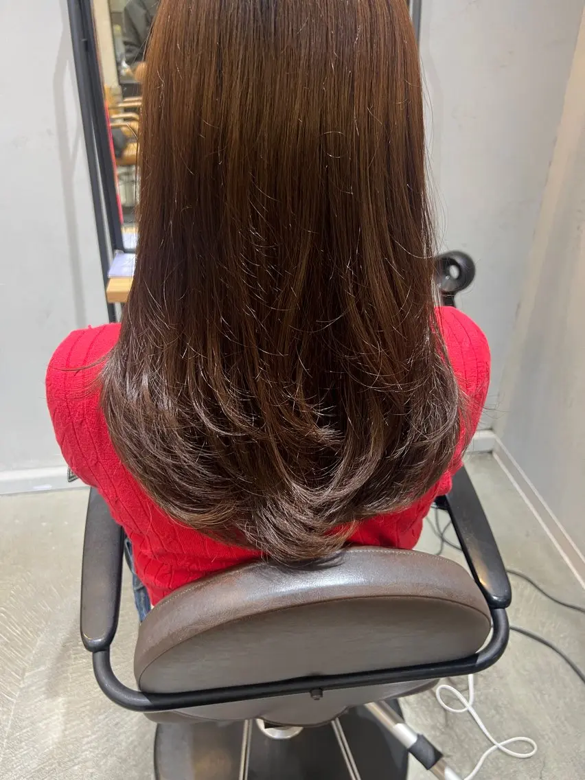 ロング カット ヘアカラー 似合わせ🌿 AYAKAのヘアスタイル