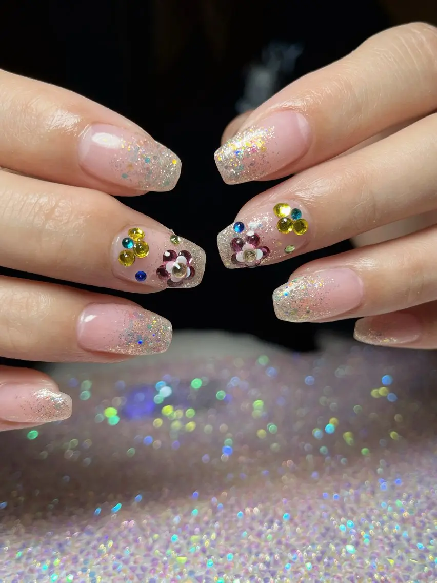 ネイル キラキラネイル ストーンネイル nailsalon Renardkのネイルデザイン