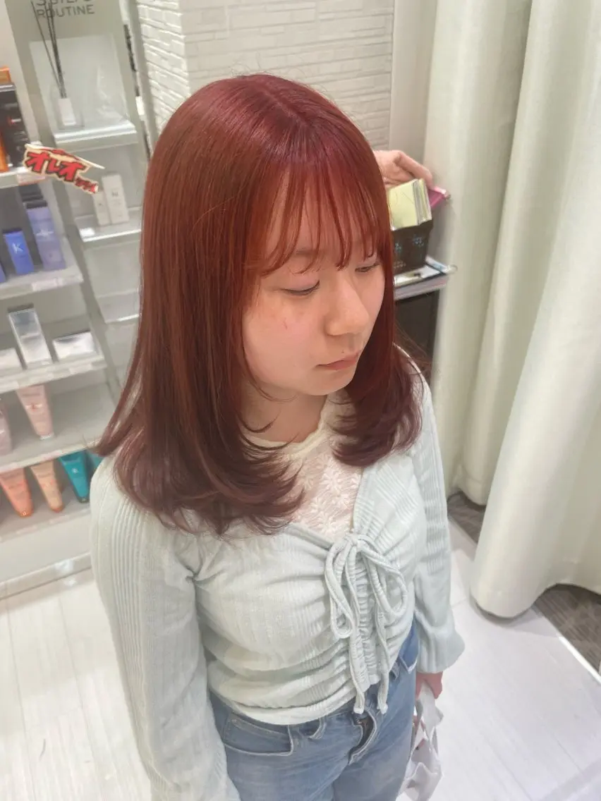ロング カラー ブリーチ ブリーチなしカラー レイヤーカット カット ヘアカラー 佐々木 空人のヘアスタイル