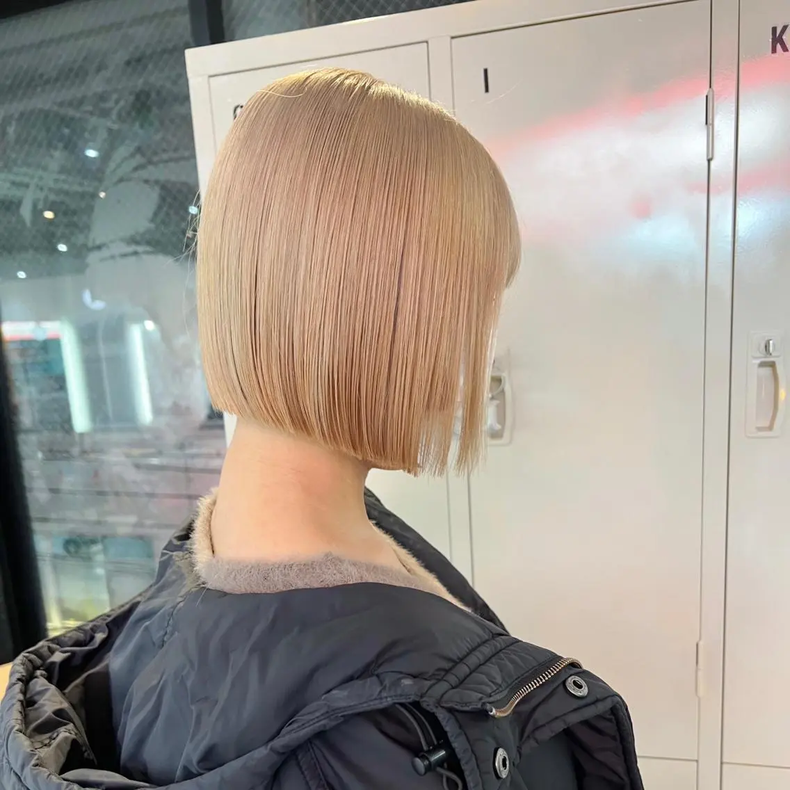 ミディアム カラー ヘアカラー トリートメント ボブ/レイヤー/ ハッシュカット/河内のヘアスタイル