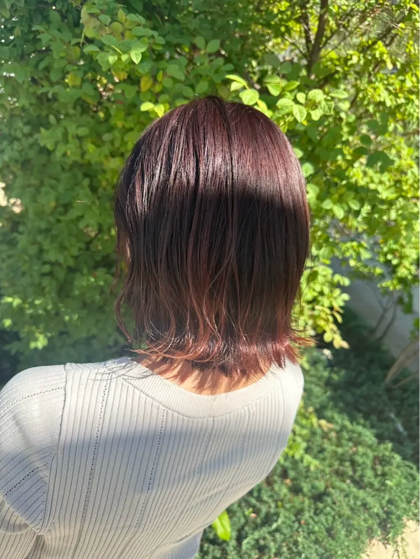 カラー ローズカラー 清原 里菜のヘアスタイル