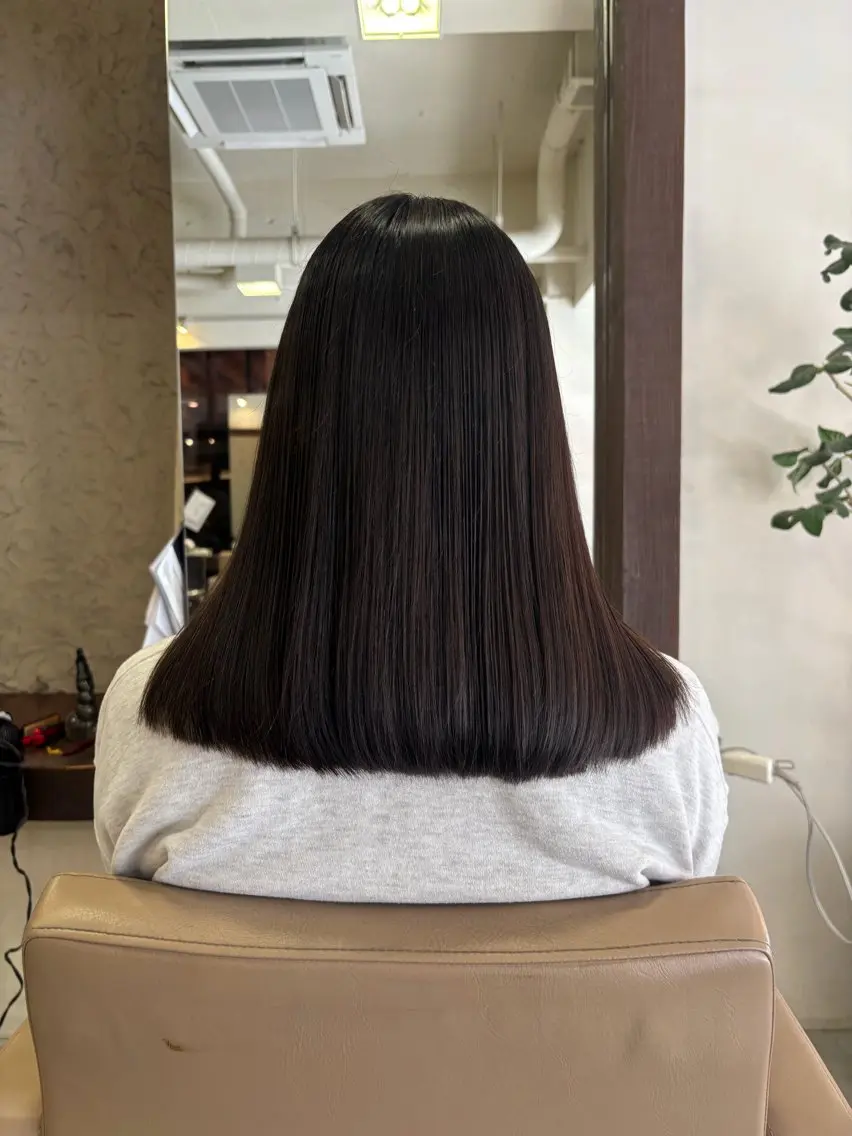 セミロング パーマ 髪質改善 トリートメント 竹本りんか/梅田/ 新大阪/天王寺のヘアスタイル