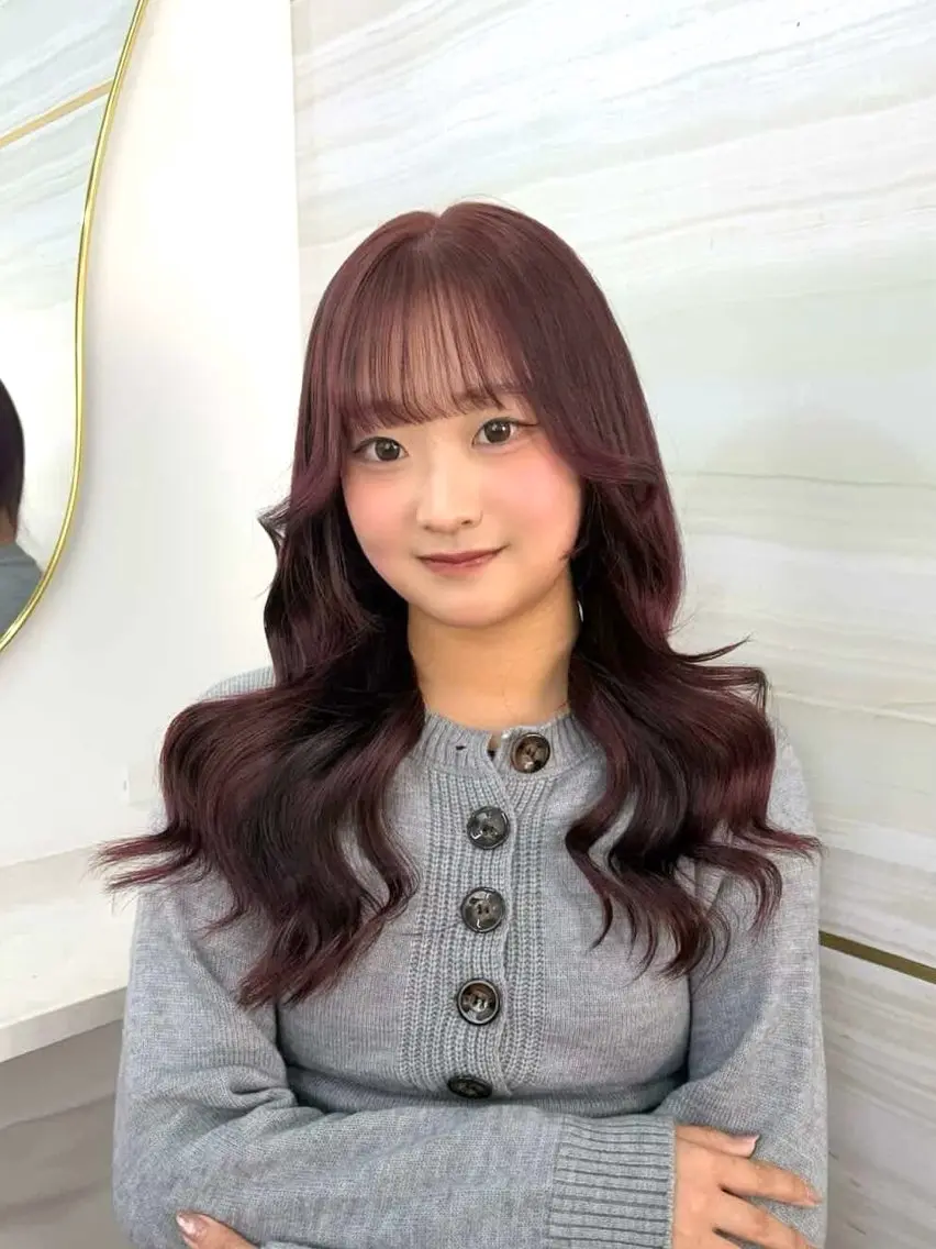 ロング カラー カット ヘアカラー 🩶鈴木茉奈🩶艶髪 /透明感/暖色カラーのヘアスタイル