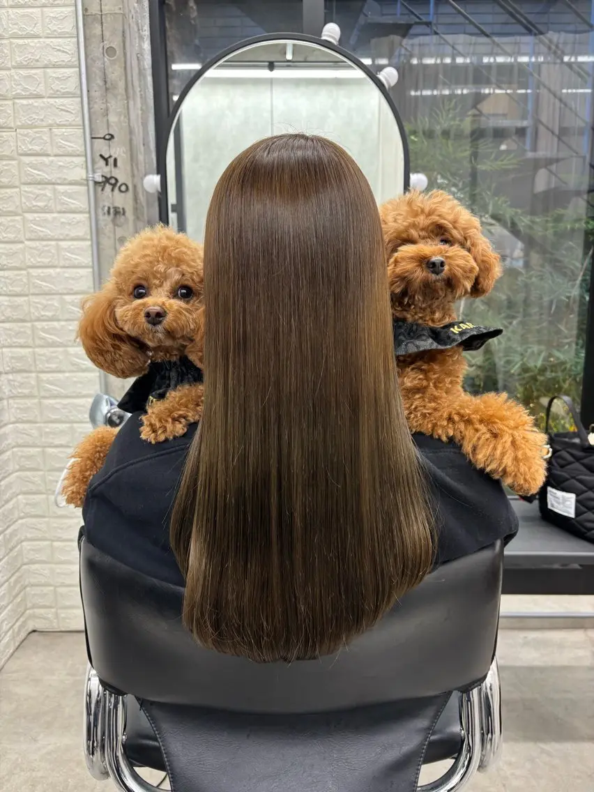 ロング カラー 髪質改善 縮毛矯正 トリートメント ヘアカラー 縮毛矯正 トリートメント すぐ巻ける縮毛矯正 🍀勝倉　麗のヘアスタイル