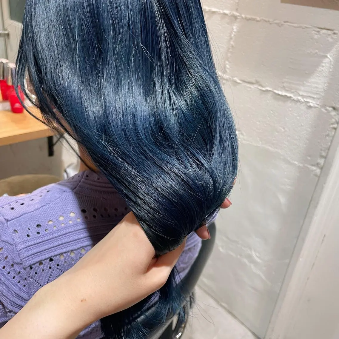 カラー ブリーチ ブルーカラー 恵比寿 艶暗髪 🎀Naokoのヘアスタイル
