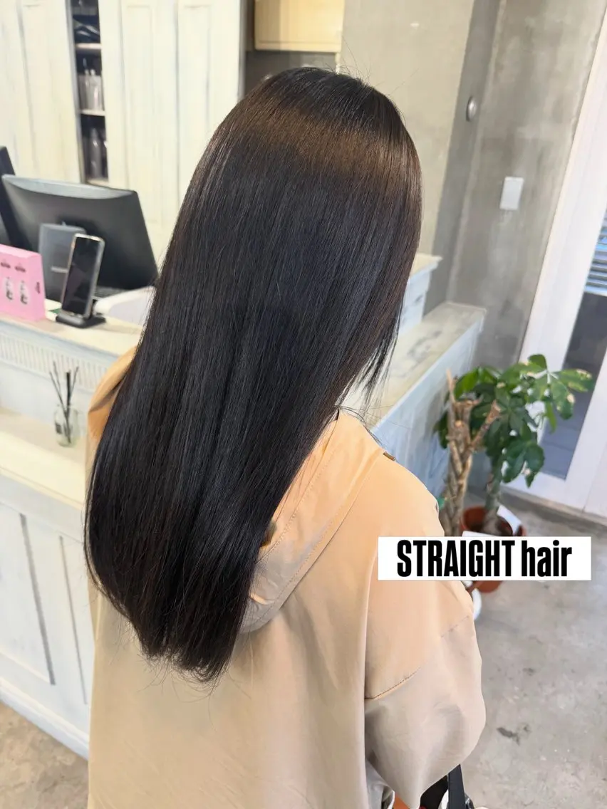 ロング 縮毛矯正 カット 縮毛矯正 トリートメント 宍戸 花穂のヘアスタイル
