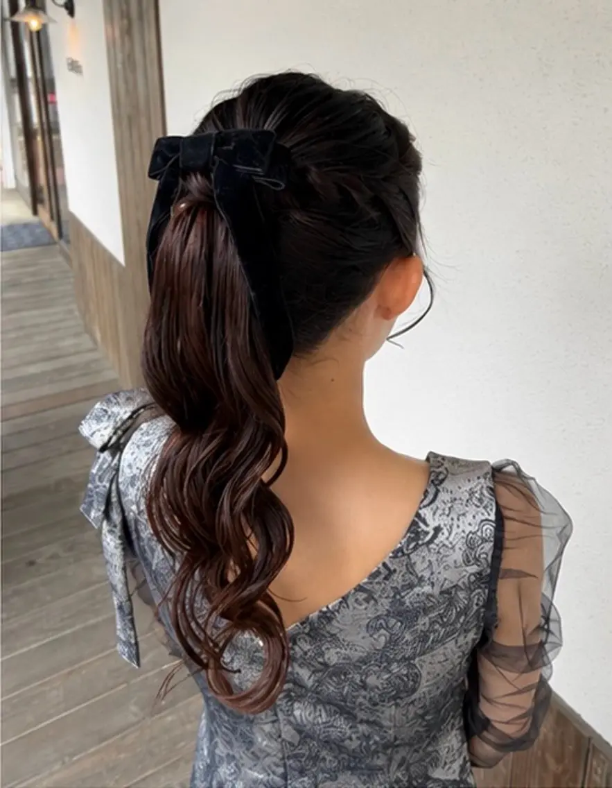 ロング 連下 愛唯のヘアスタイル