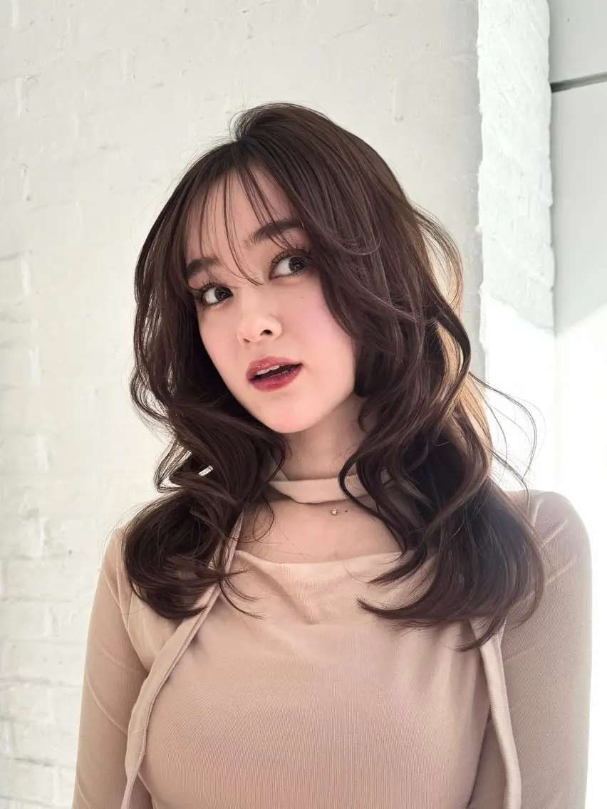 セミロング なつき🎀韓国 styleのヘアスタイル