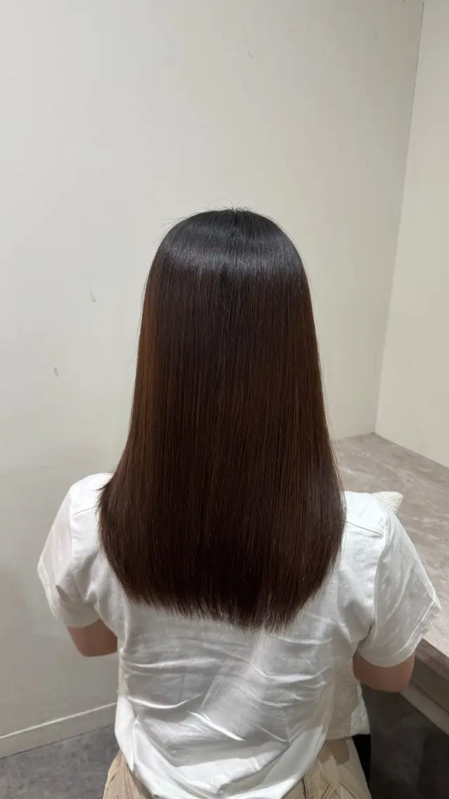 ロング カット 縮毛矯正 トリートメント みく💖レイヤー／海 外ヘア🇺🇸❤️のヘアスタイル