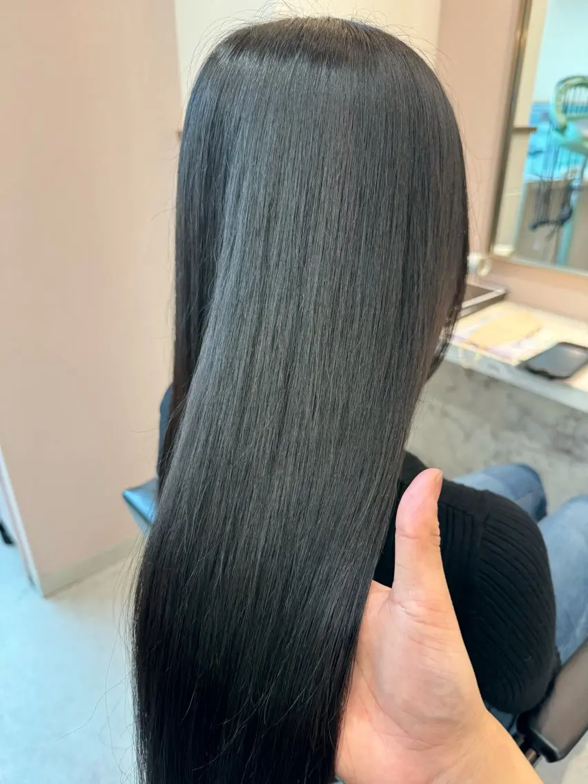 ロング 田中俊 縮毛矯正 髪質改善のヘアスタイル