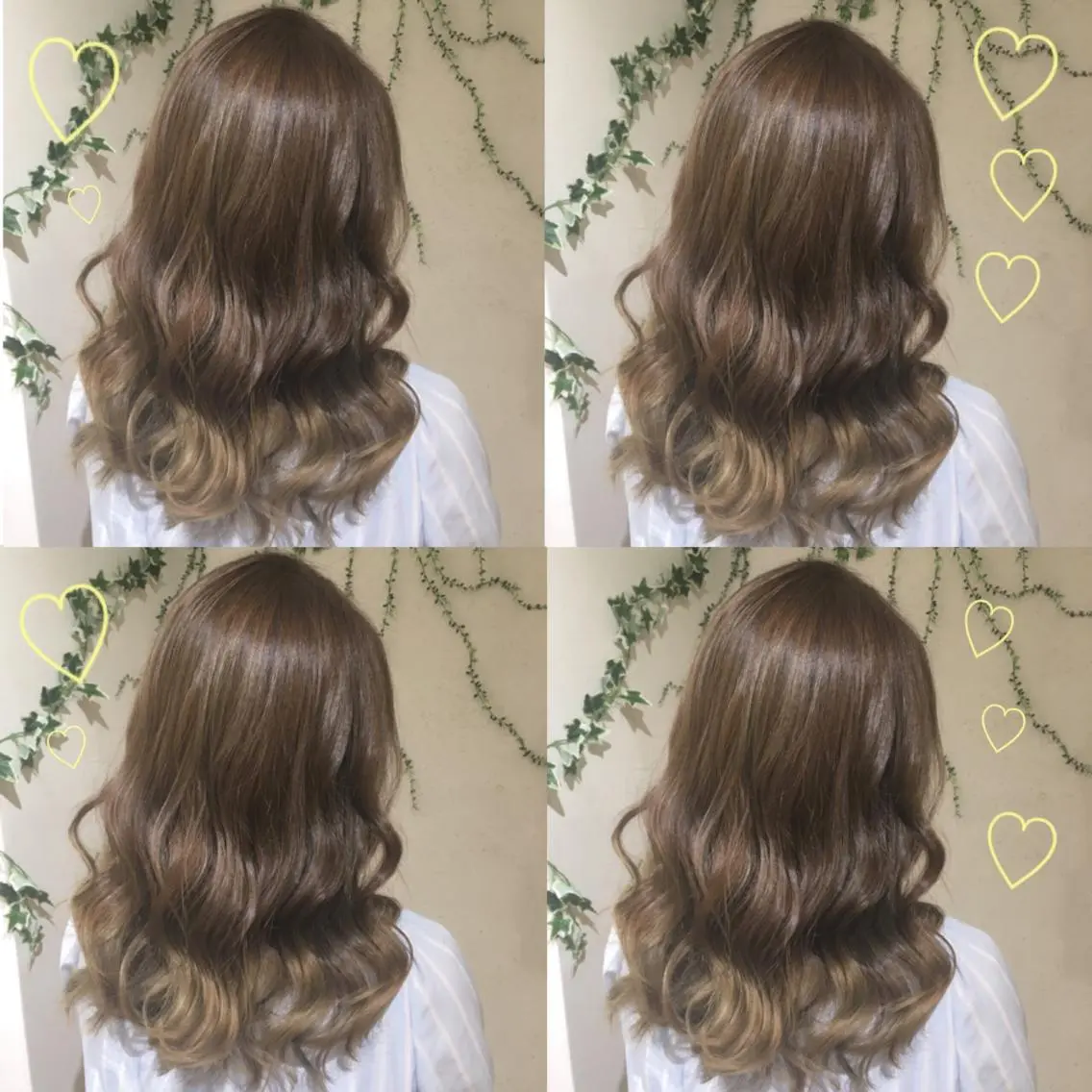 セミロング カラー ブリーチ グレージュ 韓国ヘア得意❤︎森澤 悠佳のヘアスタイル