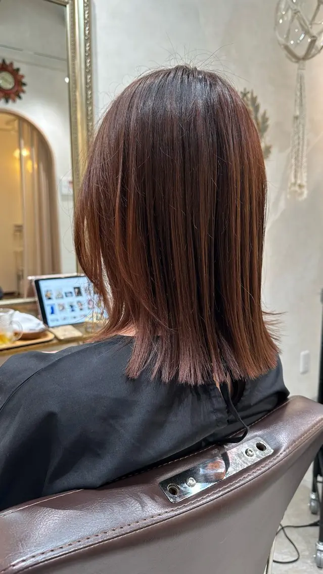 ミディアム ヘアカラー トリートメント REGO Hair &eye salonのヘアスタイル