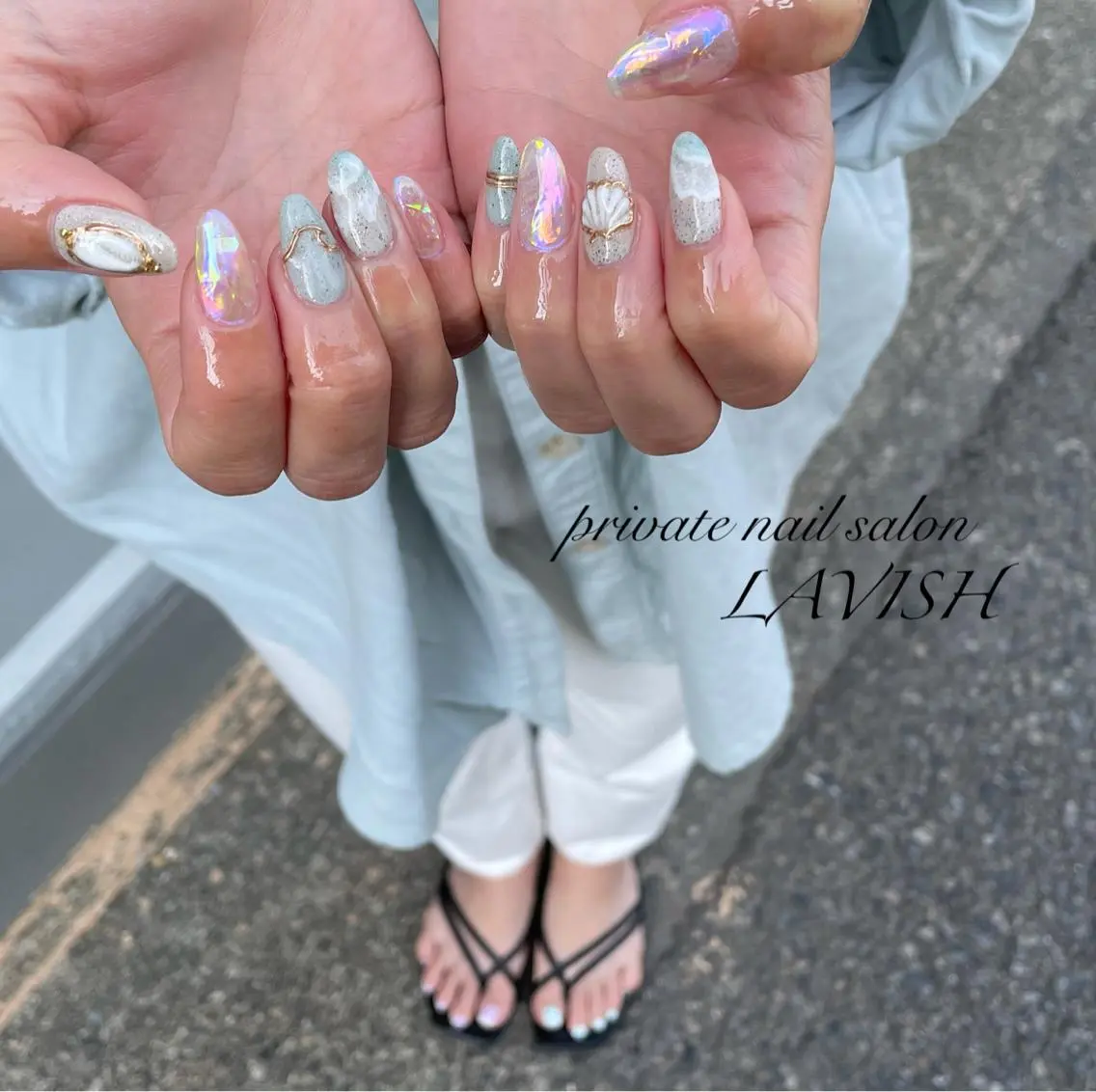 ネイル LAVISH 大和店 emi・:*+のネイルデザイン