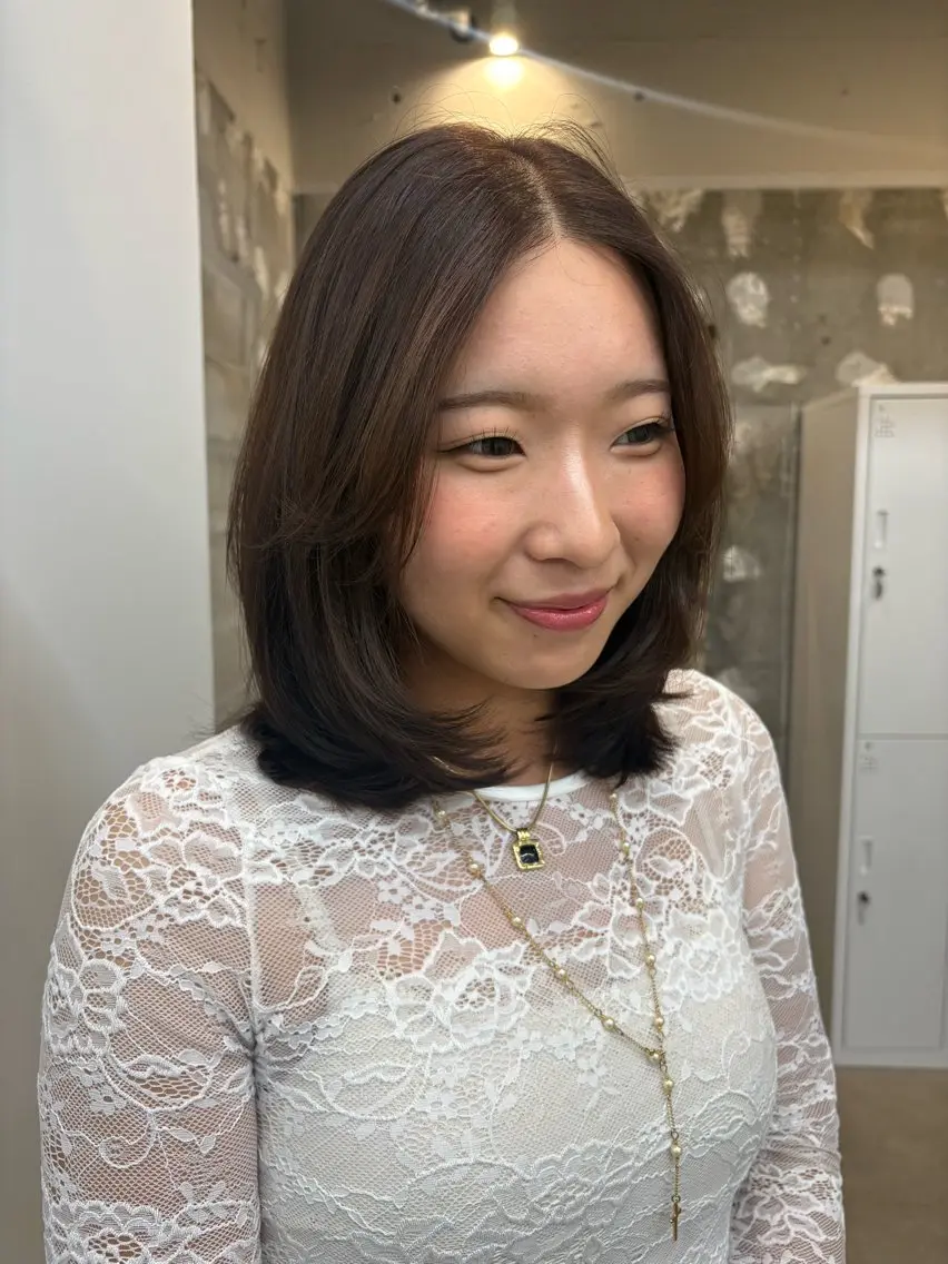 ミディアム ボブレイヤー ボブ レイヤーカット ナナ/ SYS by fitのヘアスタイル