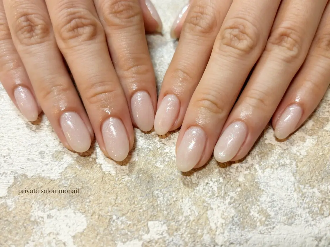 ネイル ラメ(グリッター) ワンカラーネイル ハンドネイル nail salon monailのネイルデザイン