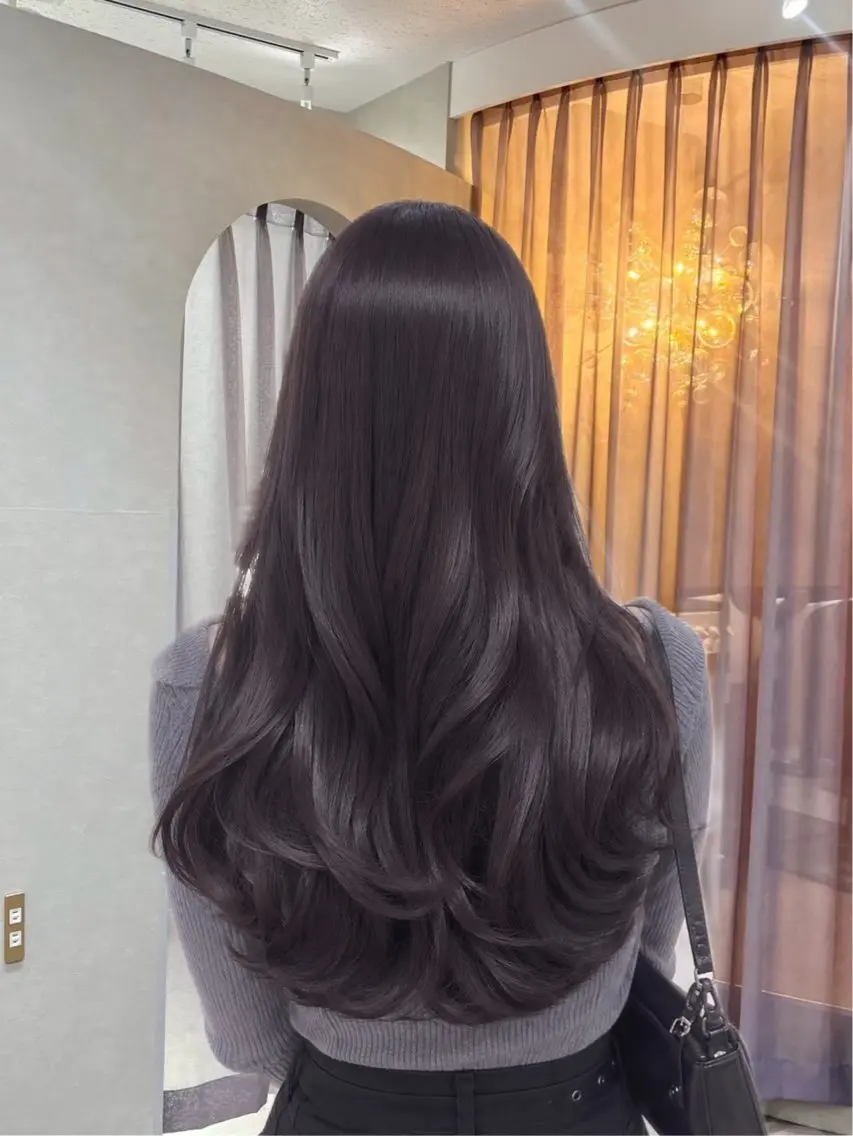 ロング 髪質改善 トリートメント カット ヘアカラー トリートメント ゆうな/レイヤー/ ラベンダー/髪質改善のヘアスタイル