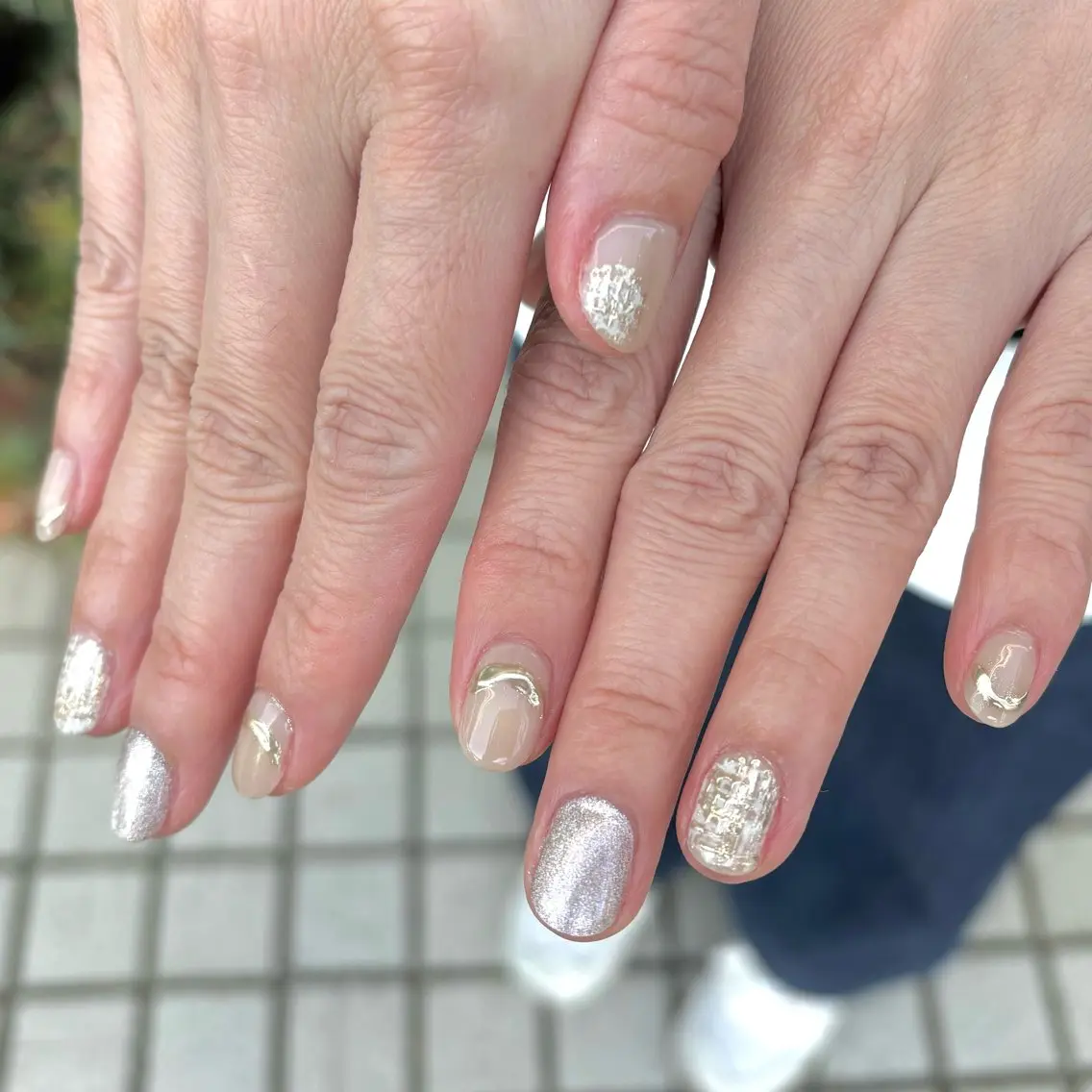 ネイル ツイードネイル 伊藤 貴恵のネイルデザイン
