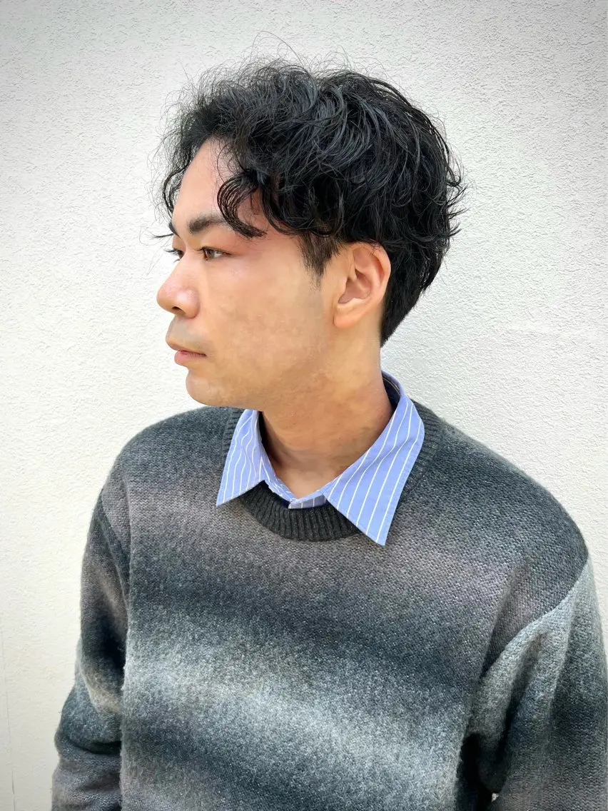 メンズ メンズパーマ たけなか ゆいのヘアスタイル