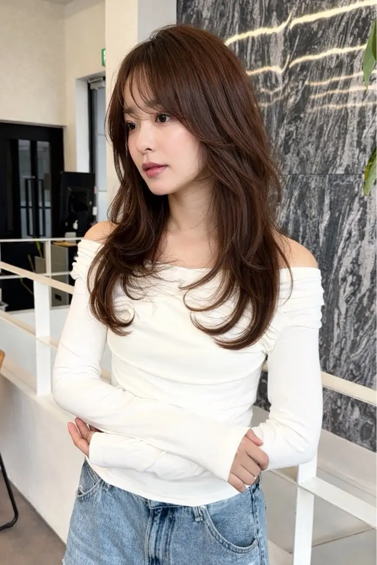 ロング カット トリートメント レイヤー特化 渋谷美容師/れなのヘアスタイル