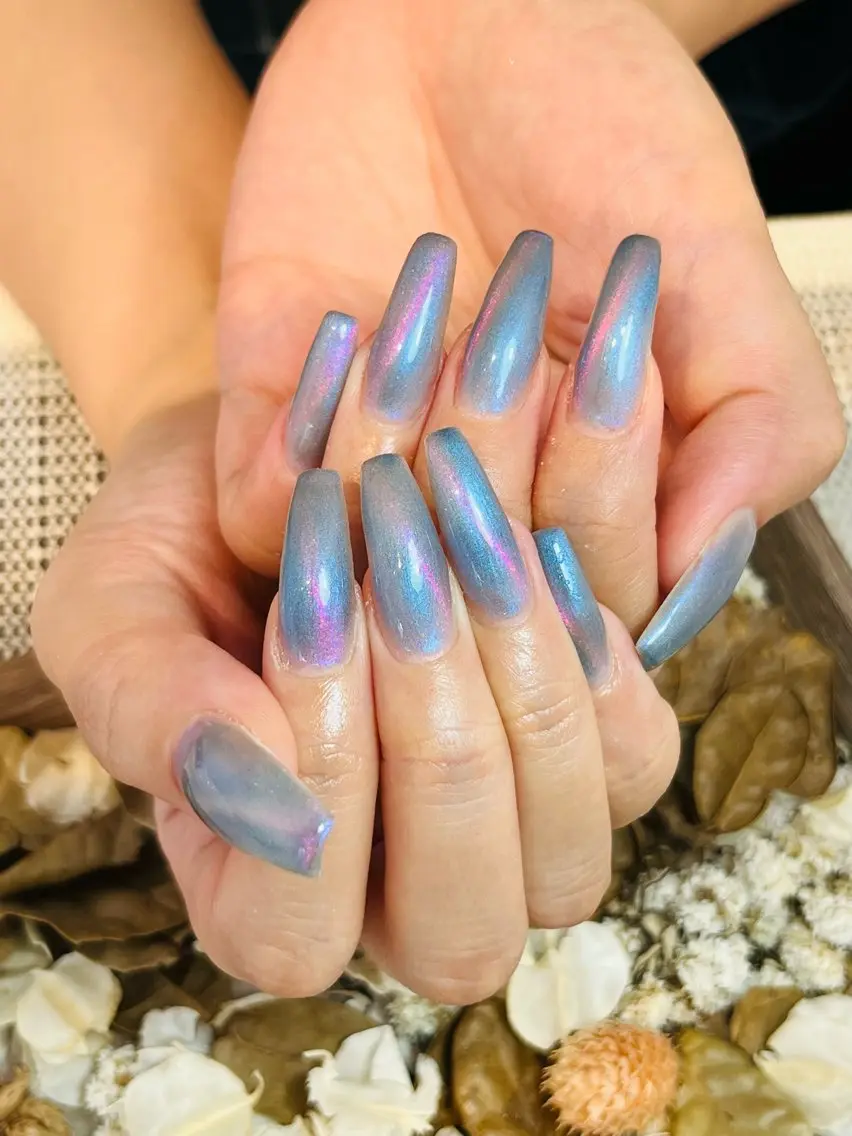 スカルプ長さだしマッグネット💋フラッシュ💋ミラーネイルの写真
