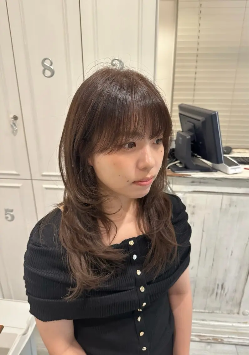 セミロング セミロングパーマ レイヤーカット nana l 韓国スタイル౨ৎのその他イメージ