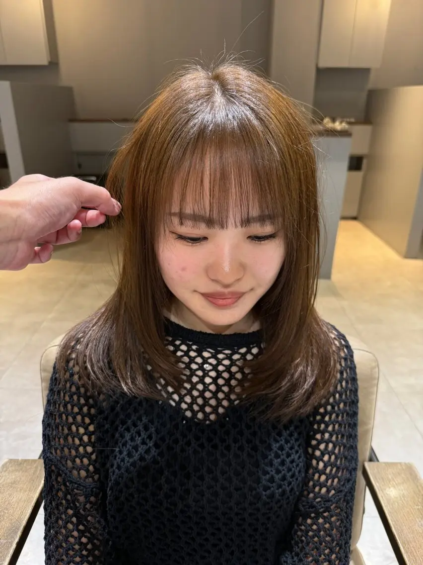 ミディアム カラー レイヤーカット ローレイヤー カット ヘアカラー トリートメント 石原圭悟 /ショート/艶カラーのヘアスタイル