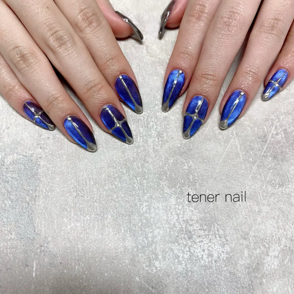 ネイル アートネイル マグネットネイル ミラーネイル ハンドネイル テネルネイル tener nailのネイルデザイン