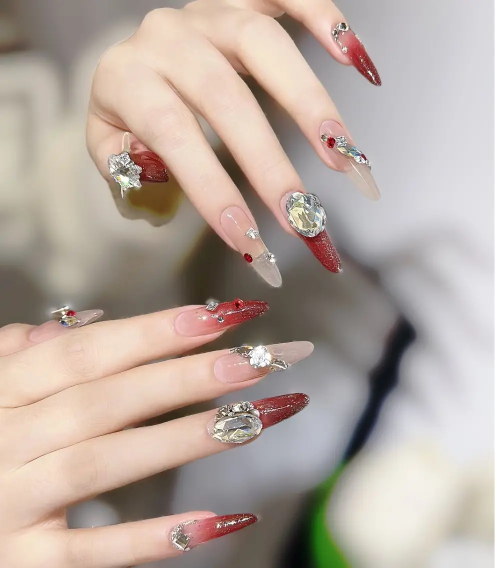 ネイル アートネイル チークネイル 長さ出し フラワーネイル ジェルネイル YK Beauty Salonのマツエク・マツパデザイン