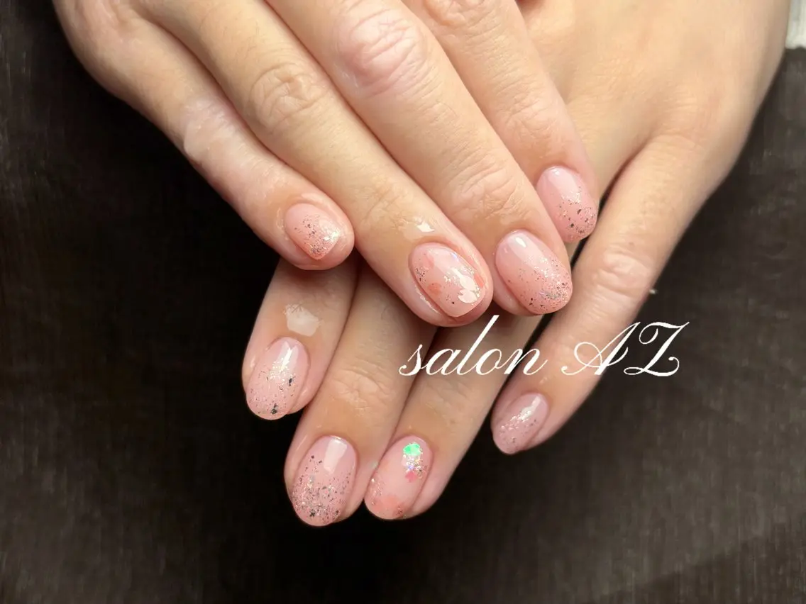 ネイル 長さ出し フットネイル フレンチネイル マグネットネイル ニュアンスネイル ハンドネイル salon AZのネイルデザイン