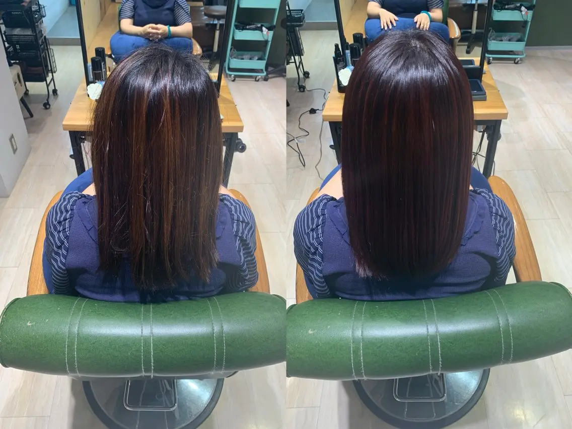 セミロング カラー ピンクカラー パラッチ MIKAのヘアスタイル
