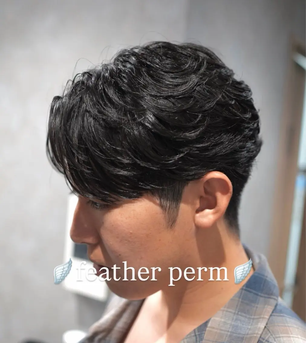 ショート パーマ メンズ メンズパーマ カット パーマ メンズ特化型 美容師河合のヘアスタイル