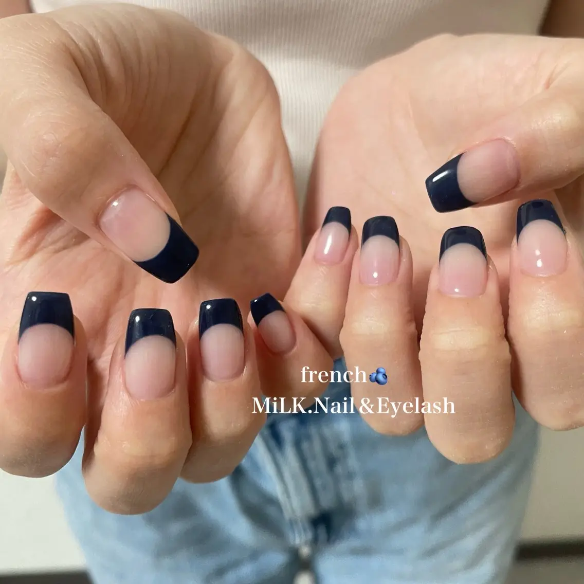 ネイル フレンチネイル MiLK. wakaのマツエク・マツパデザイン