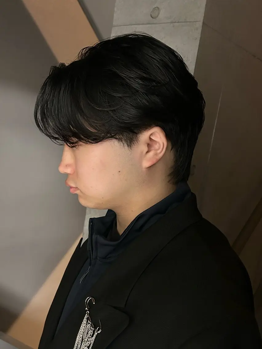 ショート パーマ メンズ カット パーマ 岩城 滉成のヘアスタイル