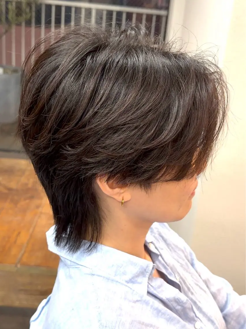 ミディアム カラー パーマ ヘアアレンジ メンズ 伊藤 陸のヘアスタイル