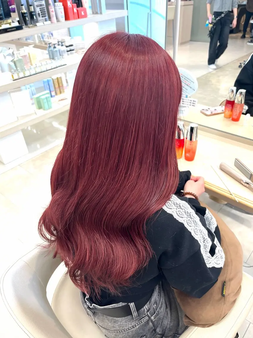 ロング カラー ヘアカラー トリートメント 暖色/ブリーチカラー 🎀 M i k uのヘアスタイル