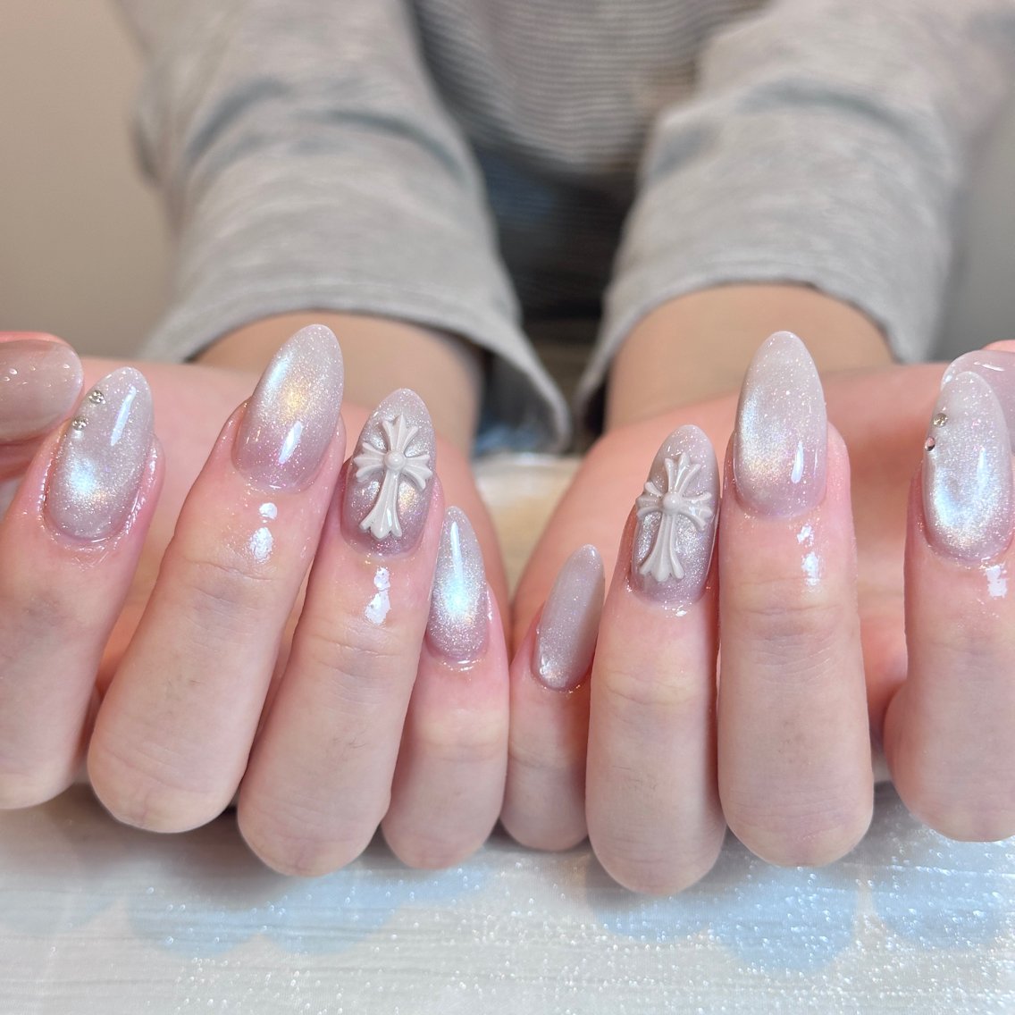 ネイル 韓国ネイル ロングネイル シンプルネイル スーパーロングネイル Luci Nail Shinokuboのネイルデザイン