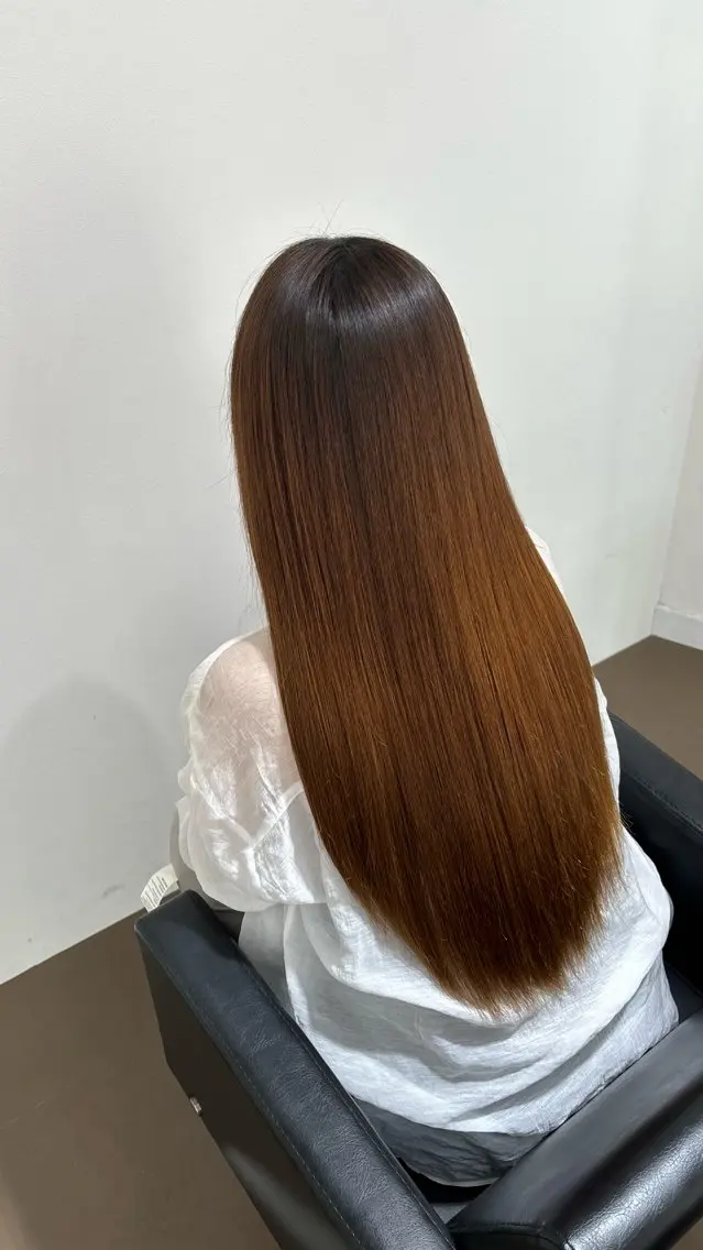 ロング 縮毛矯正 トリートメント 【ioe 岡本】 🎀NOKO🎀のヘアスタイル