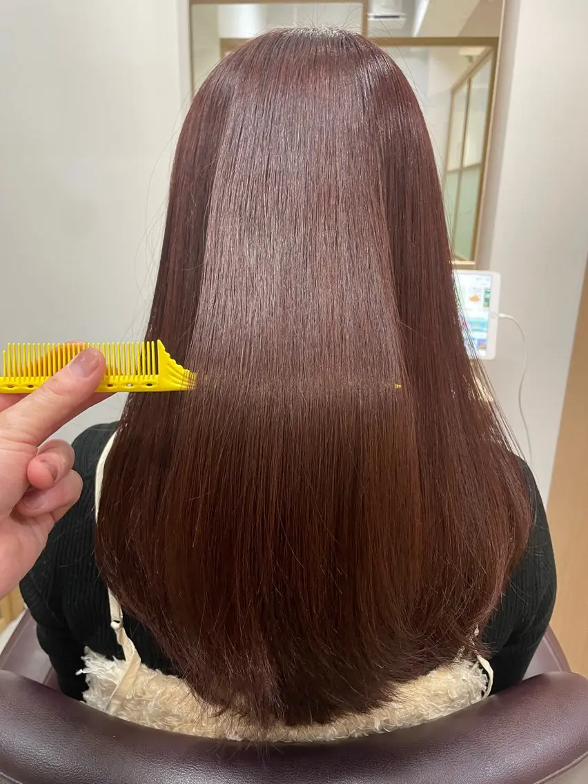 セミロング ボブ ハイライト 髪質改善 レイヤーカット 縮毛矯正 🌟髪質改善 平本雄大🌟のヘアスタイル