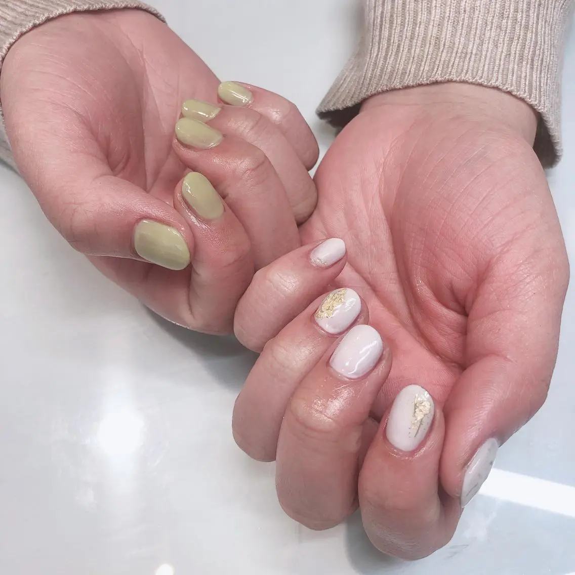 ネイル ピスタチオネイル 原 麻耶のヘアスタイル