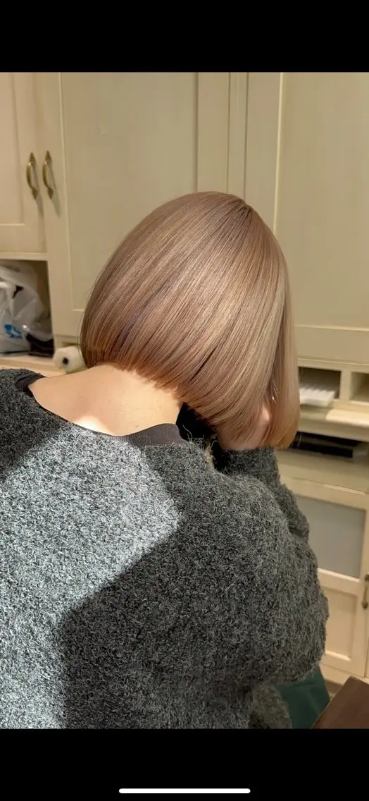 ミディアム カラー ヘアカラー 🤎韓国ヘア ベージュ まゆか🤎のヘアスタイル