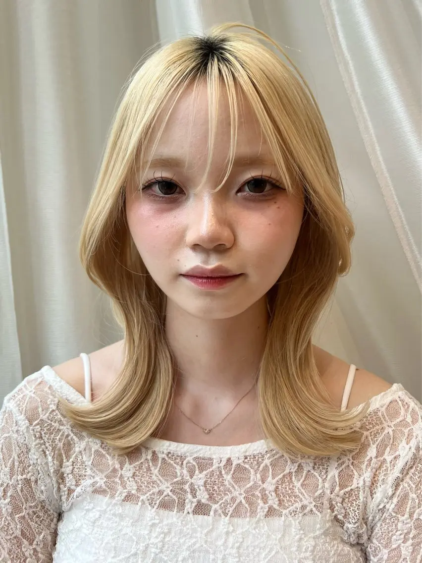 ミディアム カラー カット 望月威吹/表参道/レ イヤー/透明感カラーのヘアスタイル