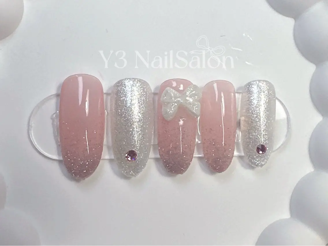 ネイル フラッシュネイル ピンク 春ネイル Y3 NailSalonのネイルデザイン