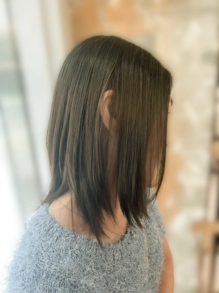 ミディアム カラー ベージュカラー 透明感カラー オリーブベージュ 艶髪✧寒色 ✧艶カラー/manoのヘアスタイル