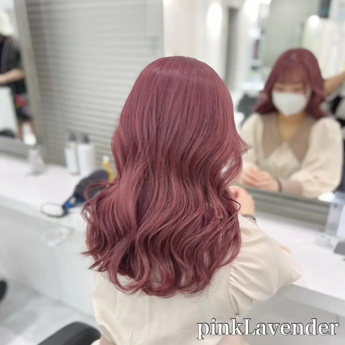セミロング カラー ヘアアレンジ ラベンダーカラー ピンクカラー ピンクラベンダー 🫧モテる💗ダメー ジレスハイトーン🫧のヘアスタイル