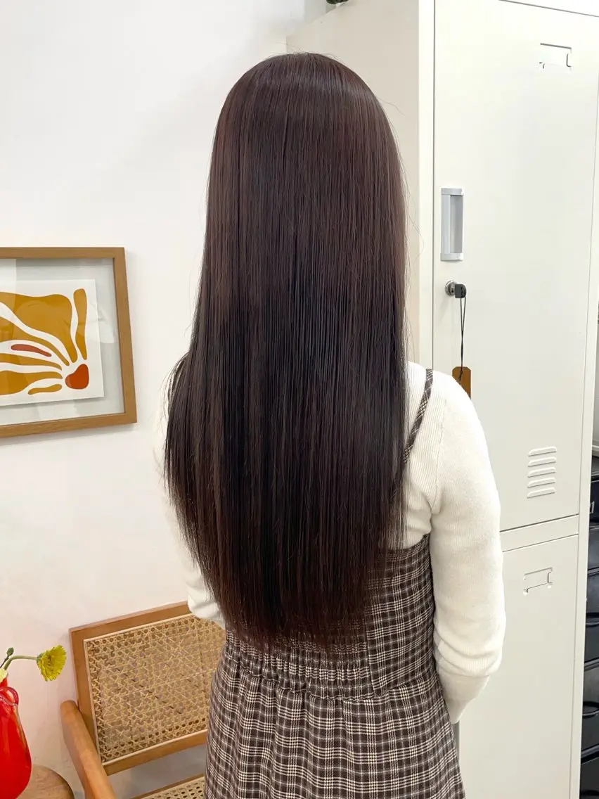 ロング アッシュ ロング トリートメント カット ヘアカラー トリートメント ✨髪質改善✨原宿 えのもと　はなのヘアスタイル