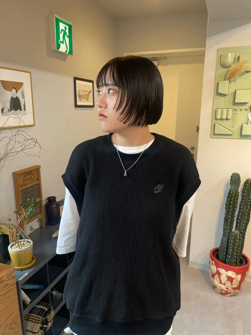 ショート ボブレイヤー ボブ レイヤーカット カット ヘアカラー トリートメント 丁寧なカウンセリング 🌿KENTA🌿のヘアスタイル