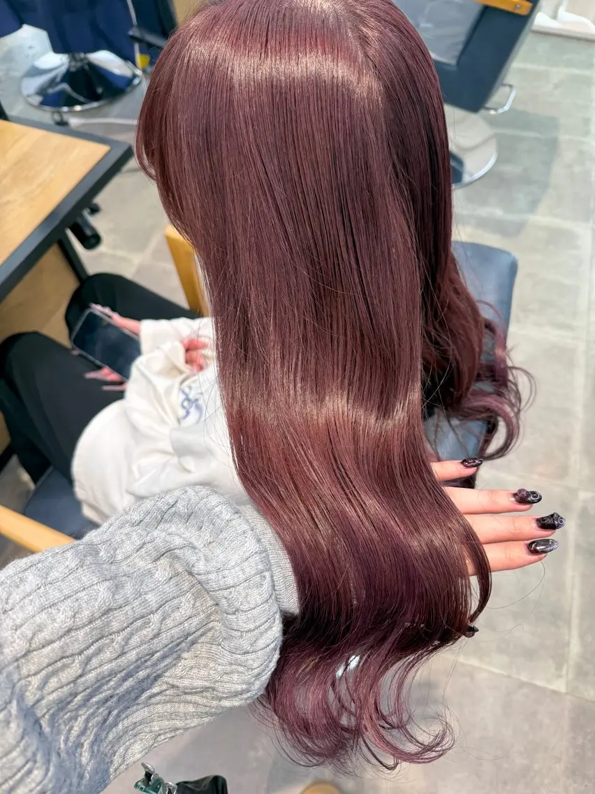 ロング カラー ヘアカラー トリートメント newi梅田🫧韓国 ヘア🫧sakiのヘアスタイル