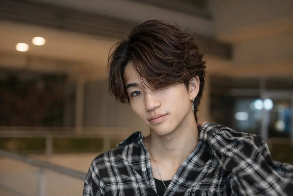 メンズ カット 縮毛矯正 岡部 琉斗のヘアスタイル