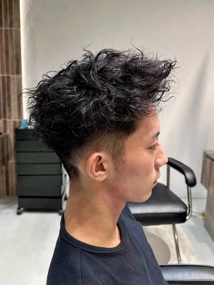 ショート パーマ メンズ 横浜/メンズ特化/ Farbe/田中颯斗のヘアスタイル